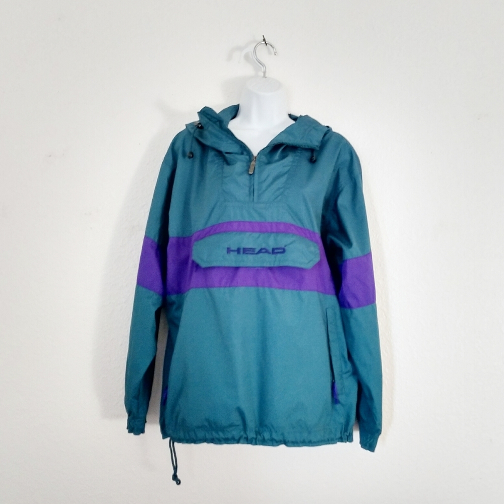 Color block Head rain pullover